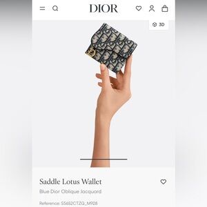 Christian Dior saddle lotus wallet